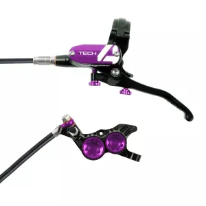 Tech 4 V4 Disc Brake and Lever Set - Rear Hydraulic Post Mount Purple