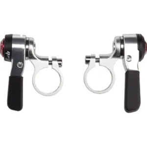Thumb Shifter Set 9-Speed Double/Triple Shimano Compatible Silver