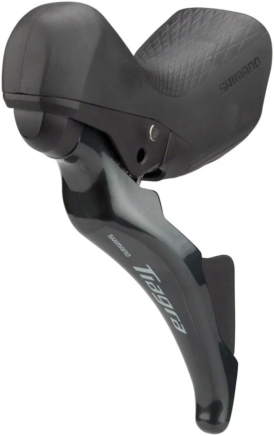 Tiagra ST-4725/BR-4770 Mechanical Shift/Hydraulic Brake Lever Caliper - Front Flat Mount Finned Resin Pads BLK