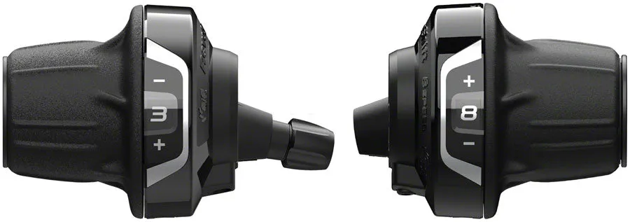 Tourney SL-RV400 Revoshift Twist Shifter Set - 3x8 Speed Optical Gear Display