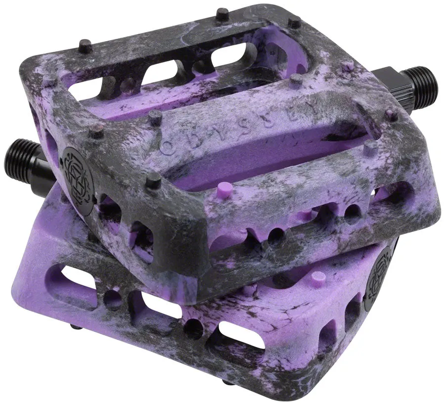 Twisted Pro PC Pedals - Platform Composite/Plastic 9/16" BLK/Purple Swirl