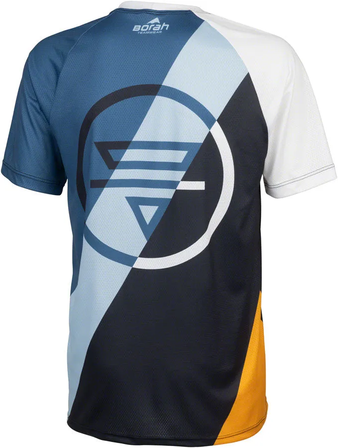 Waypoint Mens MTB Jersey - White Blue Lite Blue Black Gold X-Large