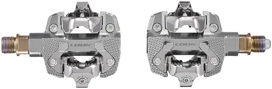 X-TRACK Single Power Pedals - Dual Sided Clipless Chromoly  9/16" Silver